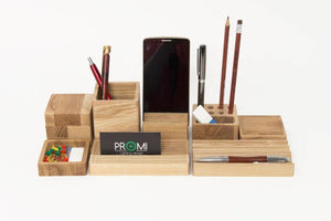 Desk organizer CHOOSE YOUR BOXES, Desk organization, Wooden desk organizer, Birthday gift for dad, Desk organization gift for him by PromiDesign