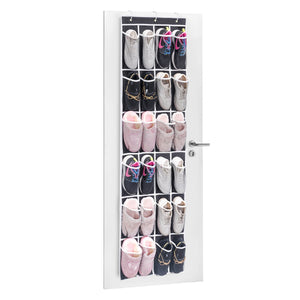 Hanging Shoe Organizer3 Metal Hooks Included 24 Pockets